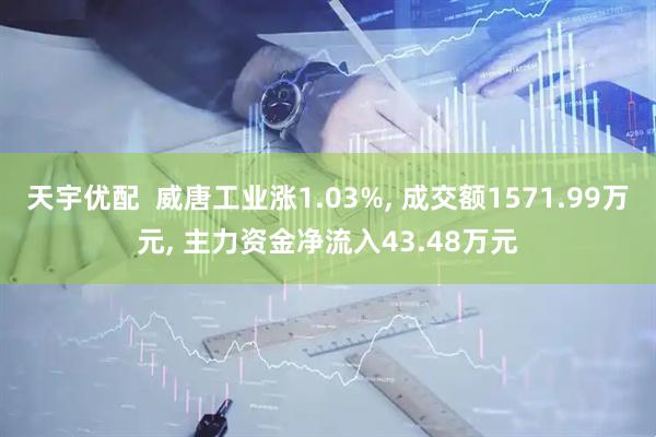 天宇优配  威唐工业涨1.03%, 成交额1571.99万元, 主力资金净流入43.48万元